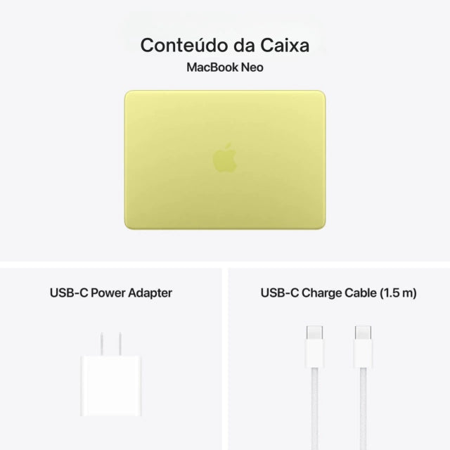 MacBook Neo A18 Pro - 256GB - Amarelo-cítrico - Imagem 6